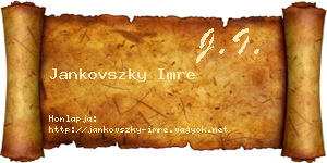 Jankovszky Imre névjegykártya