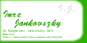 imre jankovszky business card